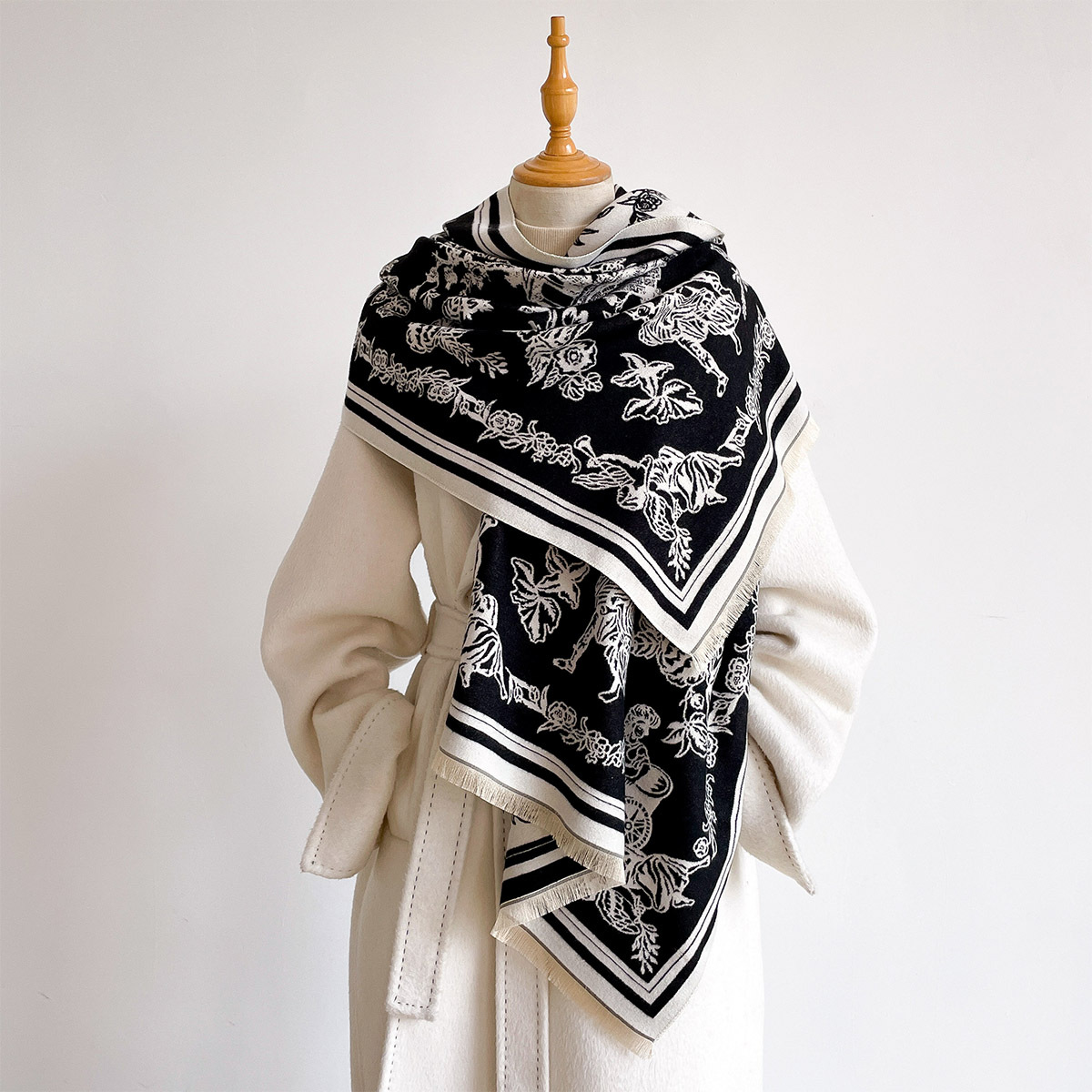 Cashmere Pashmina Wrap - Scarf Female Hijab Pashmina Bandana Shawl