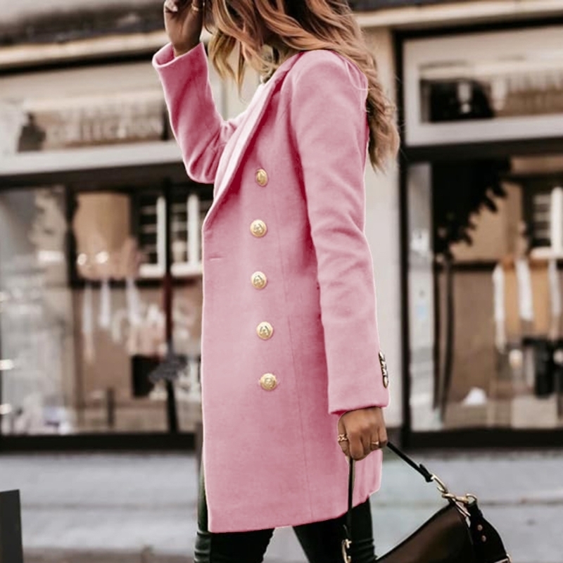 831A Womens Fall Winter Wool C - Wool Coat Peacoat 评论和价格