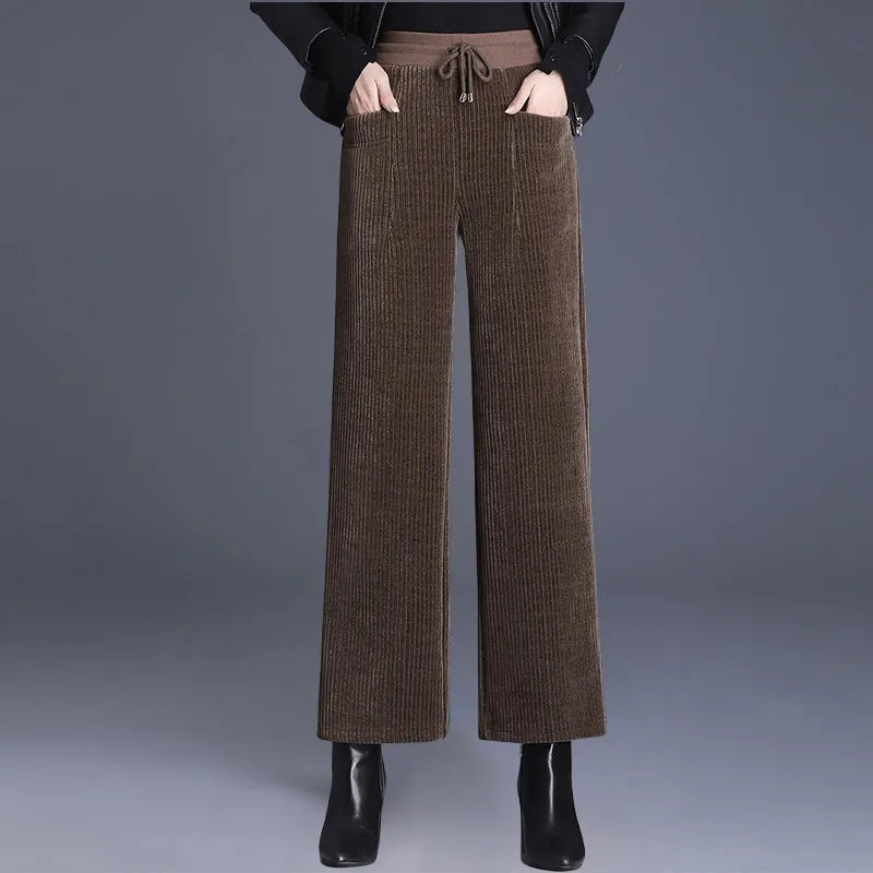 Autumn Winter Corduroy Wide Le - Corduroy Pant Warm 评论和价格