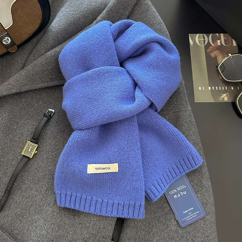 100% Wool Scarf Women Men Soli - Wool Scarf Men 评论和价格