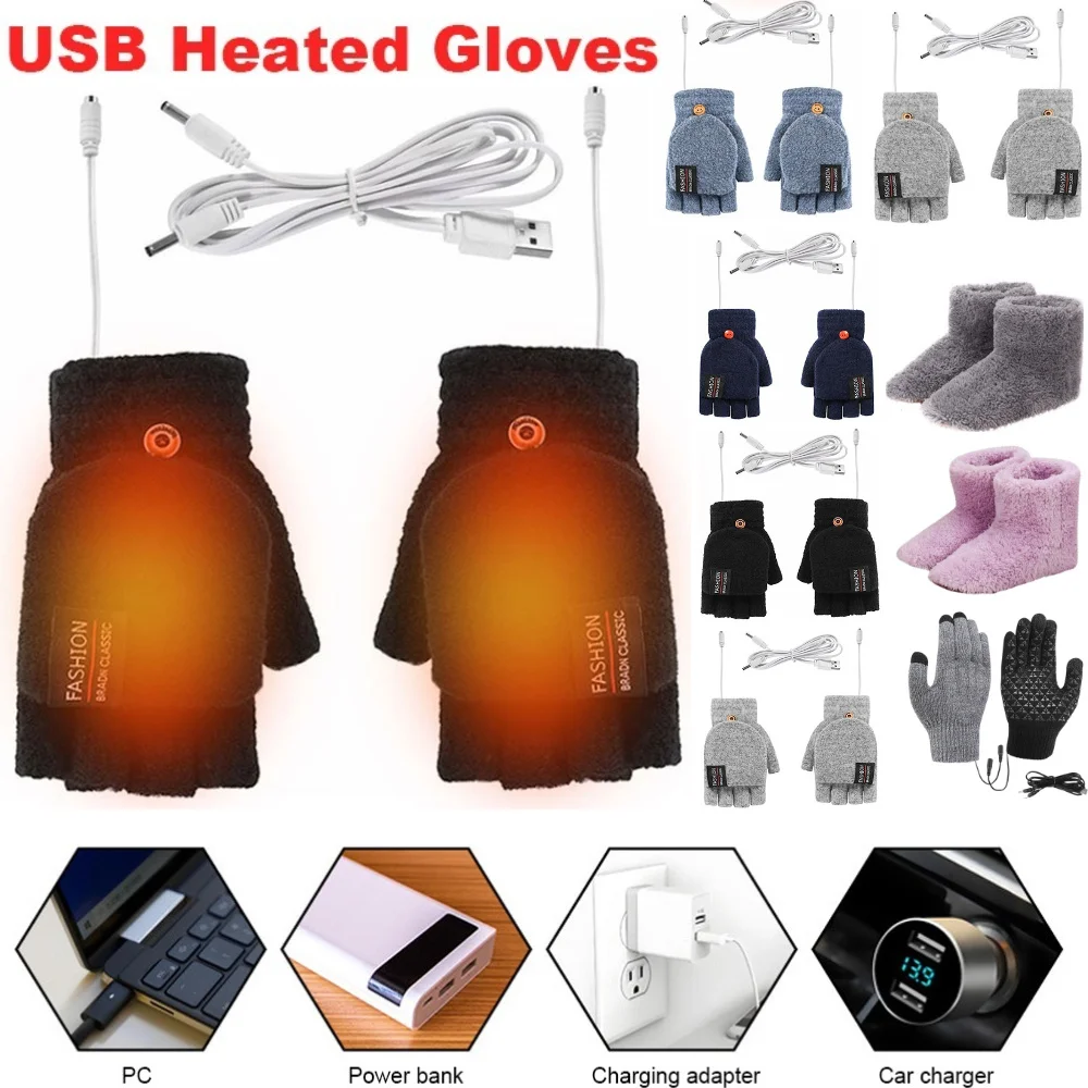 USB Electric Heated Gloves Win - Hand Warmer Electric 评论和价格