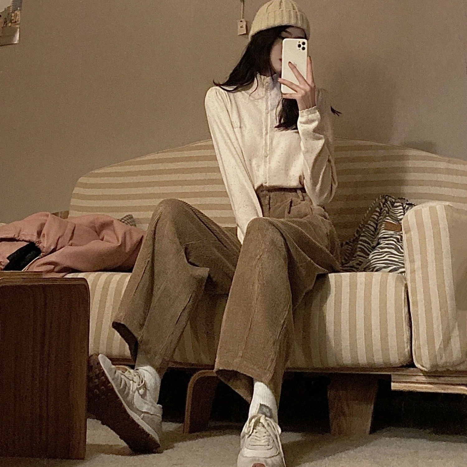 Wide Leg Corduroy Pants Women  - Corduroy Pant Warm 评论和价格