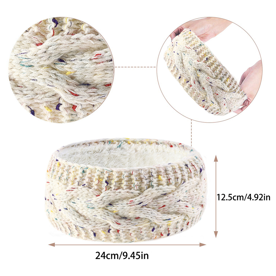 SSUNTAK Women Winter Knitted H - Fleece Ear Warmer Band 评论和价格