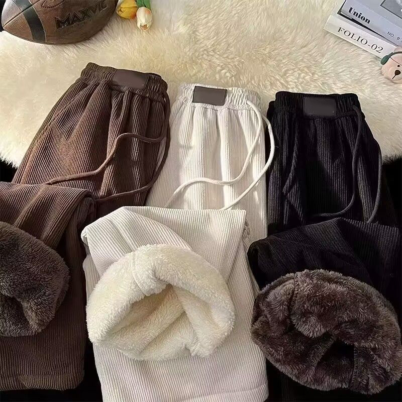 Wide Leg Corduroy Pants Women  - Corduroy Pant Warm 评论和价格