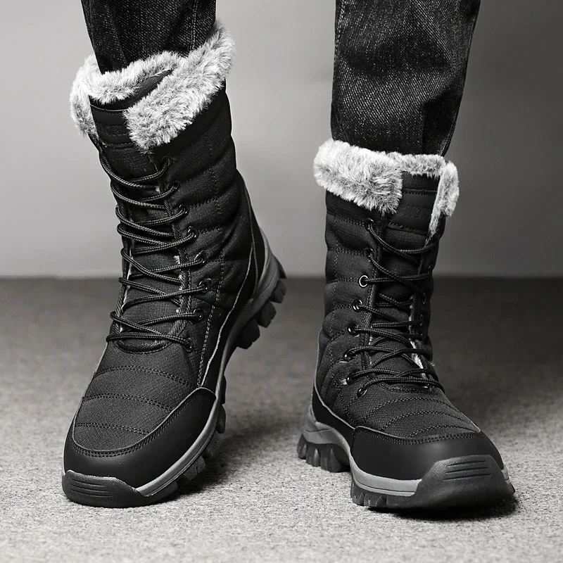 Men New Cotton Shoes Waterproo - Waterproof Winter Boot 评论和价格