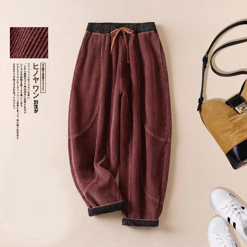 Corduroy harem pants female fa - Corduroy Pant Warm 评论和价格