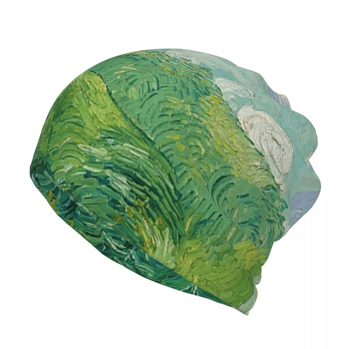Green Wheat Fields, Auvers, Vi - Knit Beanie Hat Warm 评论和价格