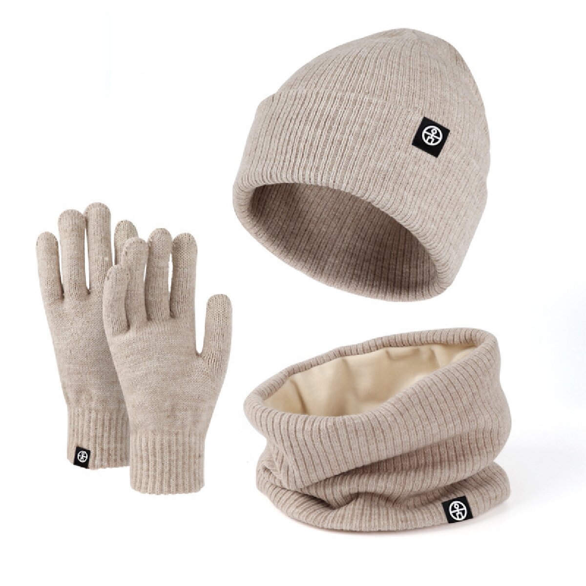 3pcs Winter Beanie Hat Gloves  - Wool Scarf Men 评论和价格