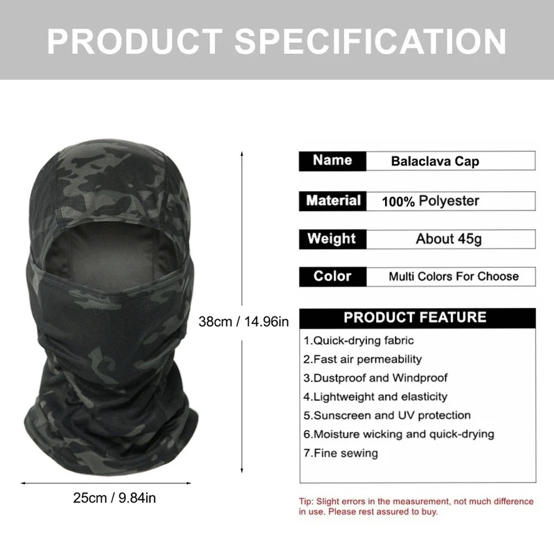 Camouflage Balaclava Hat Cycli - Balaclava Ski Mask 评论和价格
